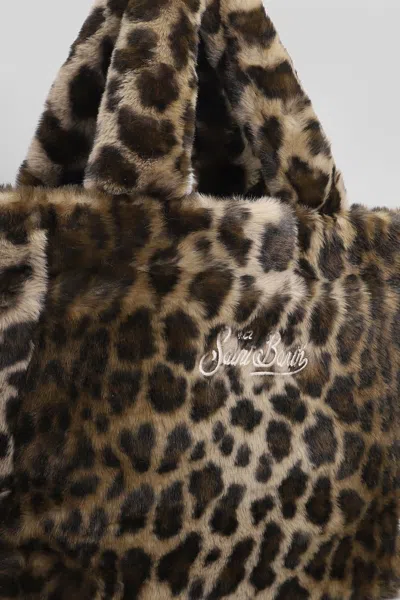 Mc2 Saint Barth Colette Soft Fur Tote In Brown