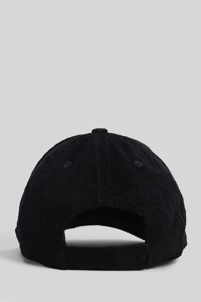 Mc2 Saint Barth Baseball Corduroy Hats In Black