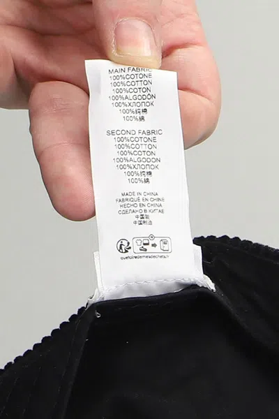 Mc2 Saint Barth Baseball Corduroy Hats In Black