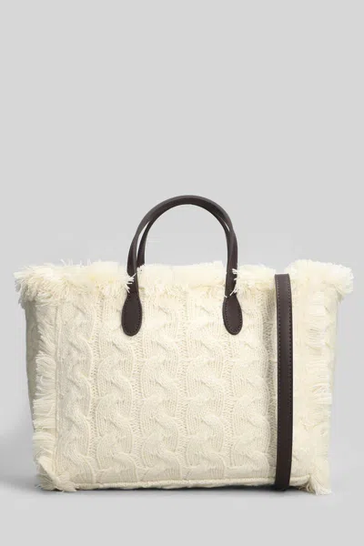 Mc2 Saint Barth Colette  Braid Tote In White