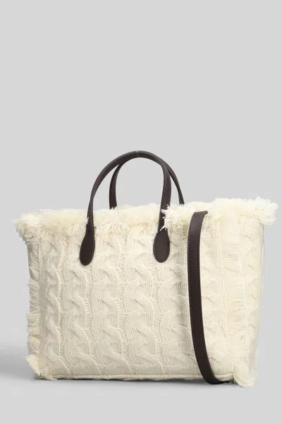 Mc2 Saint Barth Colette  Braid Tote In White