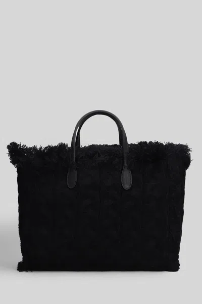 Mc2 Saint Barth Colette Fringed Embellished Tote Bag In Black
