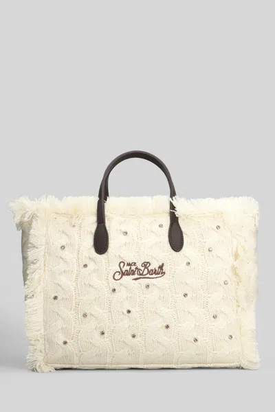 Mc2 Saint Barth Colette  Braid Tote In White