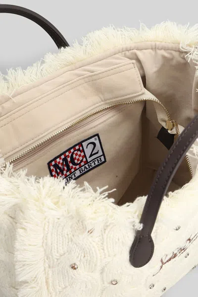 Mc2 Saint Barth Colette  Braid Tote In White