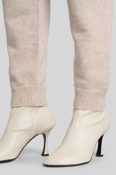 Mc2 Saint Barth Grenelle Wool Pants In Beige Wool In White