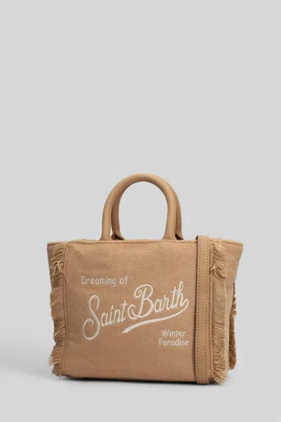 Mc2 Saint Barth Vanity Mini Felt Tote In Brown