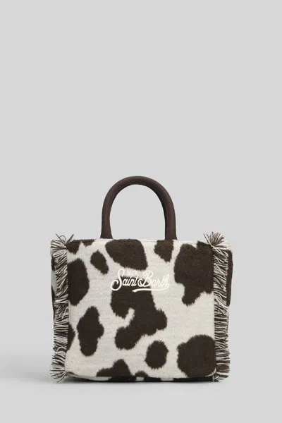 Mc2 Saint Barth Vanity Mini Felt Tote In Animal Print
