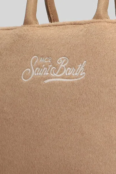 Mc2 Saint Barth Vanity Mini Felt Tote In Brown
