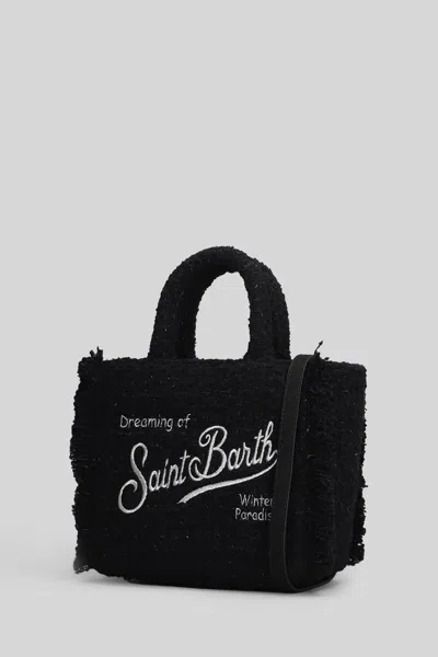 Mc2 Saint Barth Vanity Mini Tweed Tote In Black