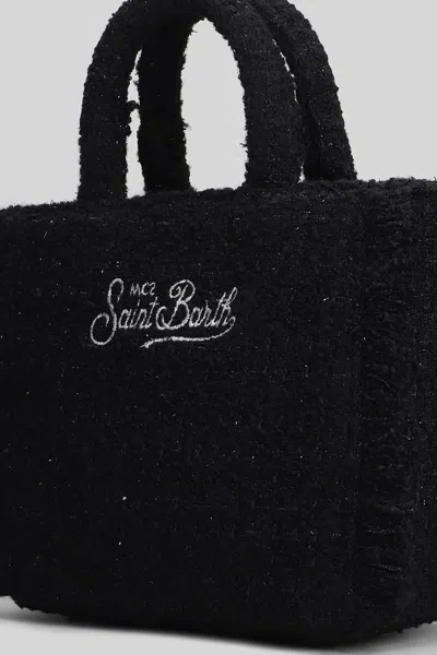 Mc2 Saint Barth Vanity Mini Tweed Tote In Black