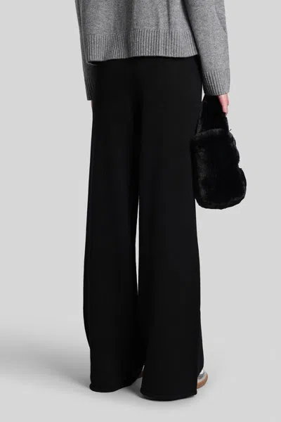 Mc2 Saint Barth Cambon Wool Pants In Black Wool In Black