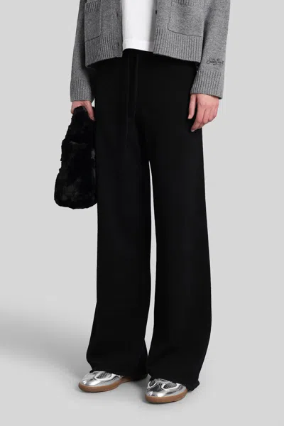 Mc2 Saint Barth Cambon Wool Pants In Black Wool In Black