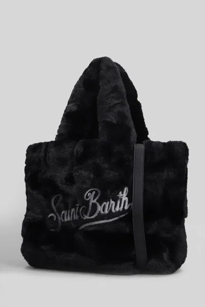 Mc2 Saint Barth Colette Soft Fur Tote In Black