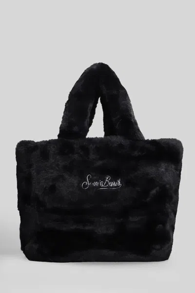 Mc2 Saint Barth Colette Soft Fur Tote In Black