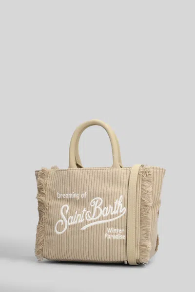 Mc2 Saint Barth Vanity Mini Corduroy Tote In Neutral
