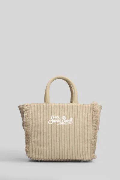 Mc2 Saint Barth Vanity Mini Corduroy Tote In Neutral