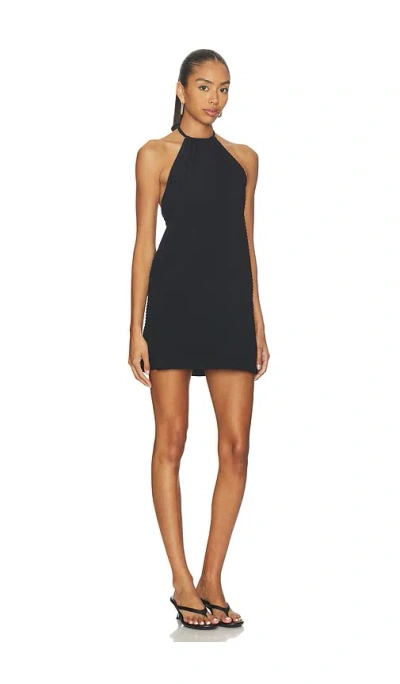 Hunza G Halterneck Dress In Black