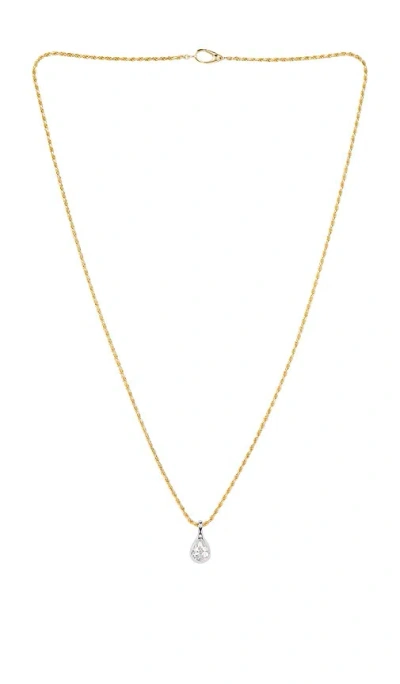 Shashi Pear Diamond Chain Necklace In Gold