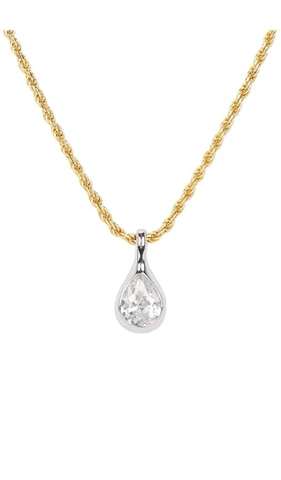 Shashi Pear Diamond Chain Necklace In Gold