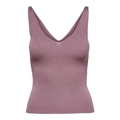Jacqueline De Yong Multicolor Nylon Tank Tops In Purple