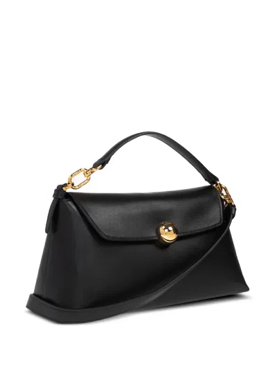 Furla Mini Sfera Turnlock Leather Tote Bag In Black