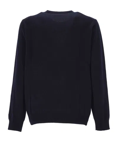 Mc2 Saint Barth Sweater With Embroidery In Blue