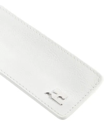 Courrèges Logo Slap Bracelet In White