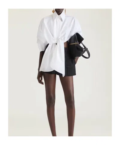 Givenchy Logo-embroidered Buttoned Shirt In White