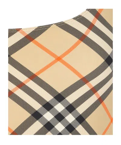 Burberry Check Printed One-piece Swimsuit In Multi