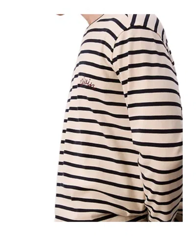 Calvin Klein Jeans Est.1978 Compact Rib Stripe Easy Tee In Neutral