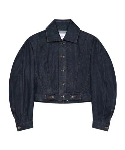 Givenchy Back-to-front Cocoon Jacket In Raw Denim In Blue