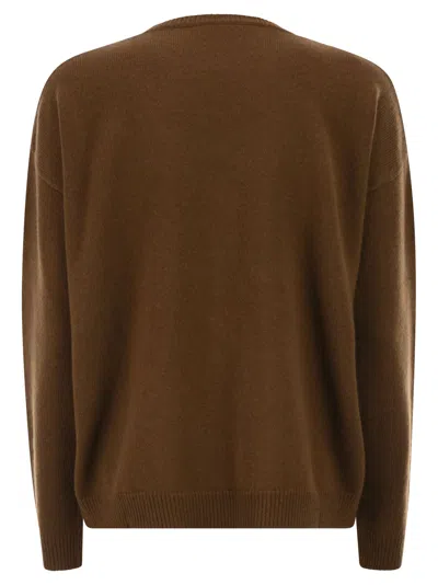 Max Mara Wool-and-cashmere-blend Sweater In Brown