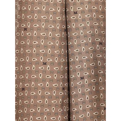 Max Mara Mxmvischio Printed Trousers In Neutral