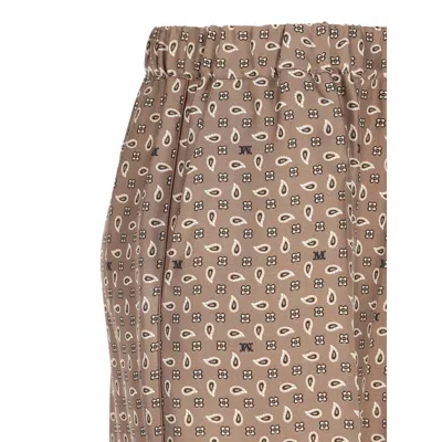Max Mara Mxmvischio Printed Trousers In Neutral