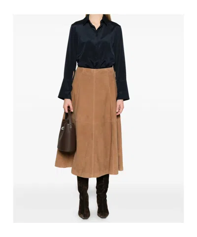 Max Mara Buttoned Silk Blouse In Black