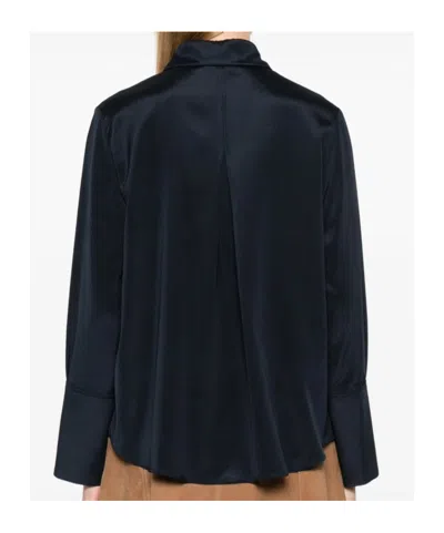 Max Mara Buttoned Silk Blouse In Black