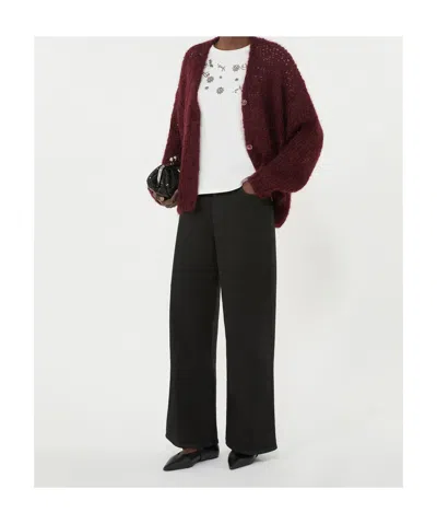 Weekend Max Mara Cardigan In Mohair In Burgundy