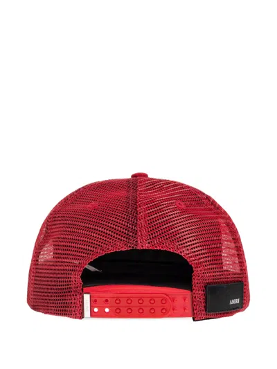 Amiri Mens Red Eagle Cotton Adjustable Trucker Hat In Red