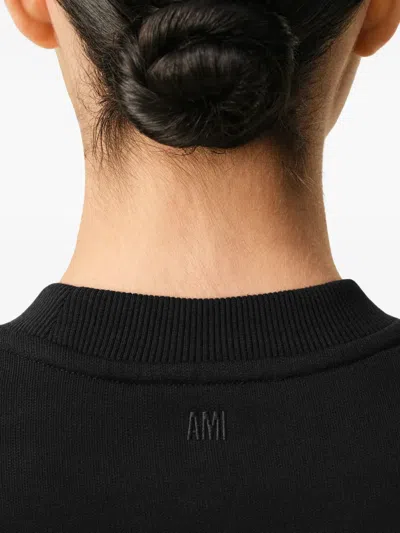 Ami Alexandre Mattiussi Ami Cropped Sweatshirt In Black