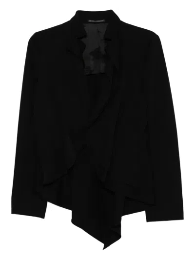 Yohji Yamamoto Gabardine Tuck D Jacket In Black