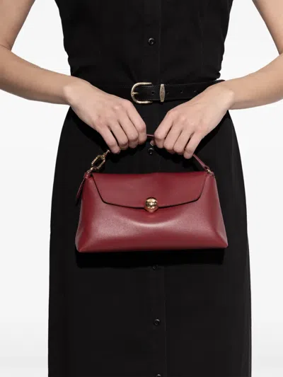 Furla Mini Sfera Burgundy Tote Bag In Red