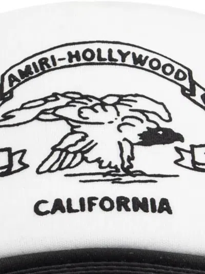 Amiri Graphic Trucker Baseball Hat In White