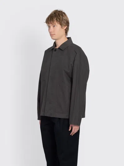 Margaret Howell Mhl Raglan Jacket Plain Cotton Drill In Black