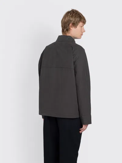 Margaret Howell Mhl Raglan Jacket Plain Cotton Drill In Black