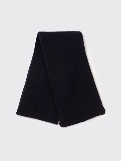 Margaret Howell Mhl. Brushed Scarf Soft Shetland Wool In Black