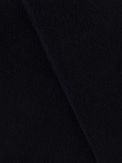 Margaret Howell Mhl. Brushed Scarf Soft Shetland Wool In Black