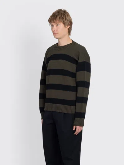 Margaret Howell Mhl. Graphic Striped Crew In Multi