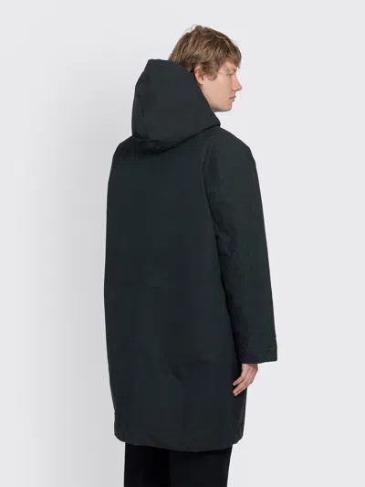 Margaret Howell Mhl. Hooded Deck Parka Dry Cotton Canvas In Green