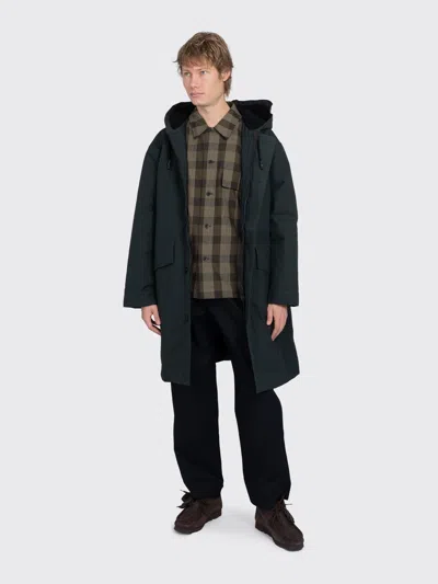Margaret Howell Mhl. Hooded Deck Parka Dry Cotton Canvas In Green