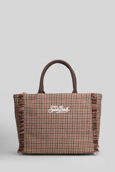 Mc2 Saint Barth Check-pattern Vanity Mini Wool Tote Bag In Multi